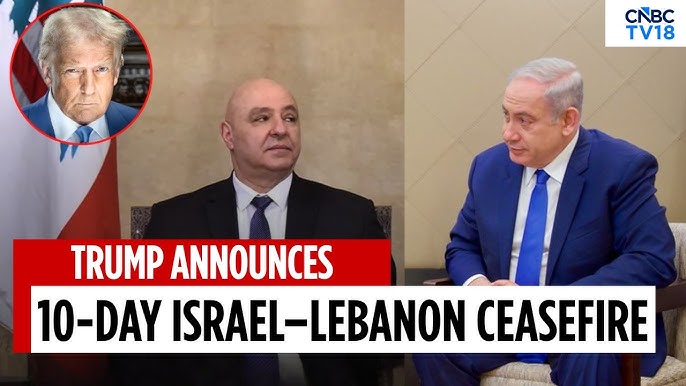 trump announces lebanon ceasefire