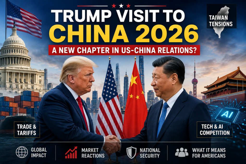 Trump Visit to China 2026: What It Means for the U.S. Economy, Taiwan, Trade War, and Global Politics Trump Visit to China 2026: What It Means for the U.S. Economy, Taiwan, Trade War, and Global Politics