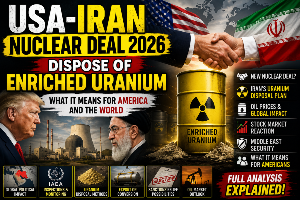 USA-Iran Nuclear Deal 2026: Why the World Is Focused on Iran’s Enriched Uranium