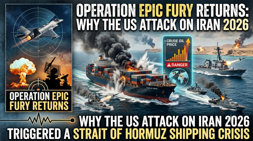 Operation Epic Fury Returns Why the US Attack on Iran 2026 Just Triggered a Strait of Hormuz Shipping Crisis US again atck on Iran tonight